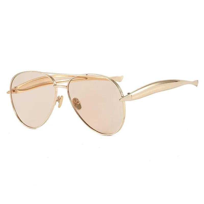 Y2k Vintage Metal Pilot Sunglasses UV400 Protection Punk Style Unisex Driving Shades Luxury Designer Brand