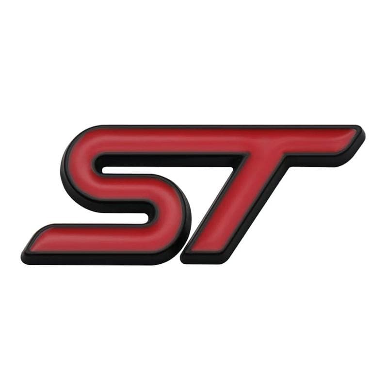 3D Metal ST Car Steering Wheel Emblem Sticker for ST Focus x 2 3 Kuga FIESTA MONDEO VIGNALE ECOBOOST KUGA Auto Car Styling red