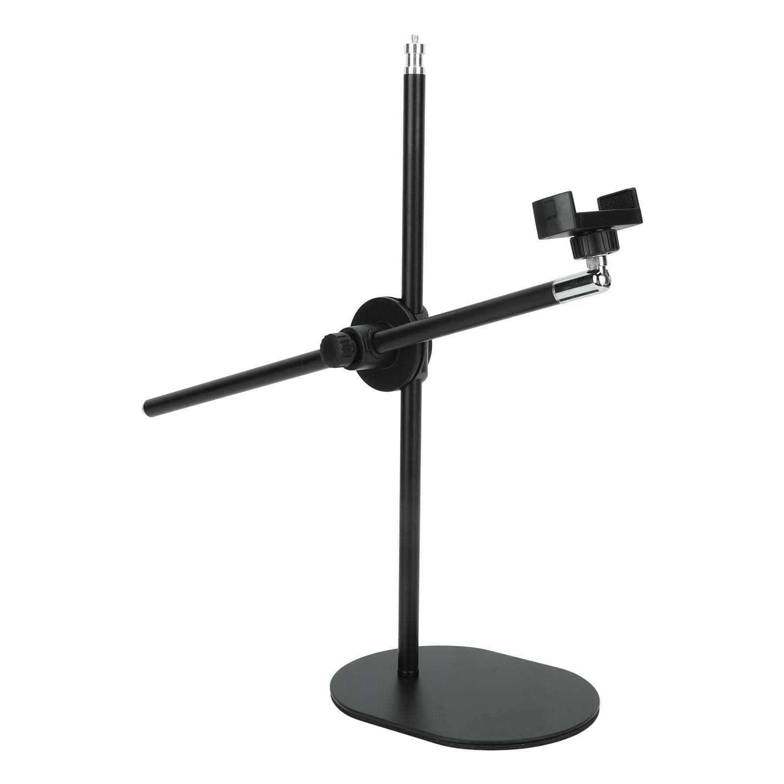 Overhead Phone Mount Multiangle Adjustable Telescopic Tabletop Video Recording Live Stream Phone