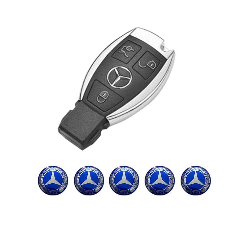 New Hot 2026 14mm Car Key Emblem Stickers Accessories For Mercedes Benz AMG E S C A B Class GLE GLS CLS GLC CLA GLA GLK GLB W205