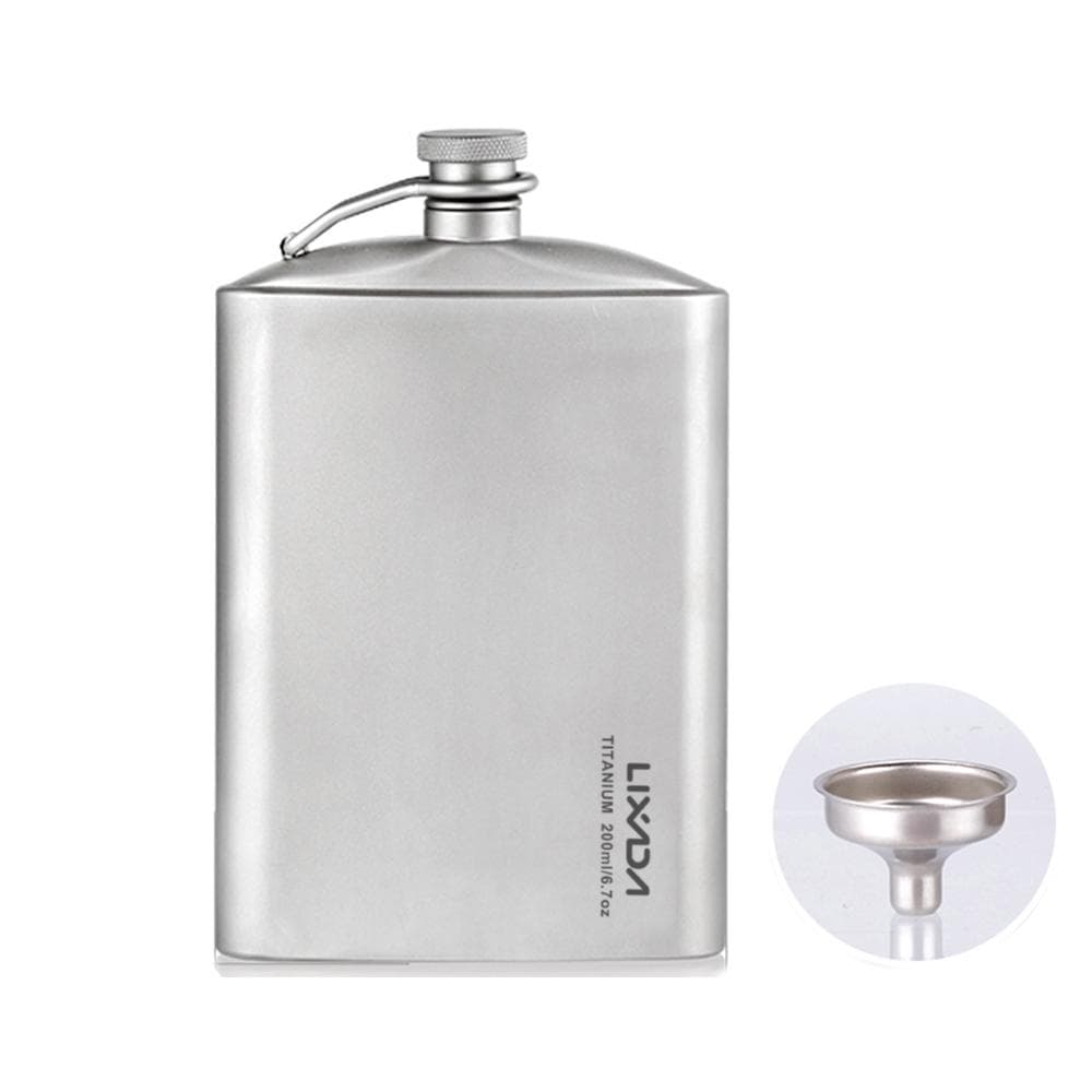 Leakproof Titanium Flask Alcohol Whisky Wine Flask for Outdoor Camping Backpacking Travel 200ml
