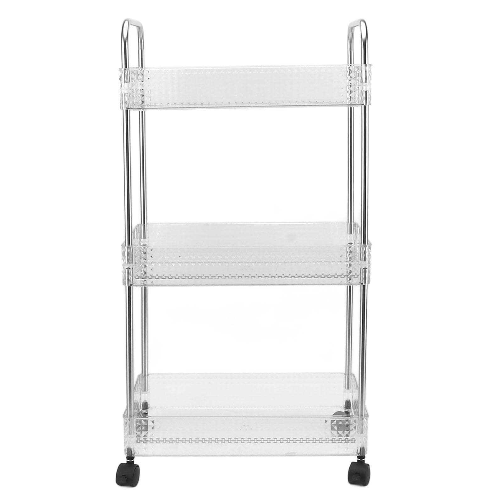 Kitchen Storage Rack Multifunctional 3 Tier Mobile Storage Cart for Bathroom Laundry Room Narrow 3 Tier