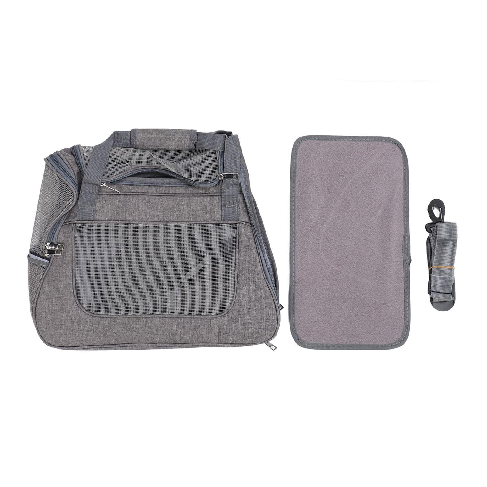 Pet Carrier Soft Breathable Mesh Pet Travel Carrier Waterproof Foldable Portable Large Capacity Pet gray
