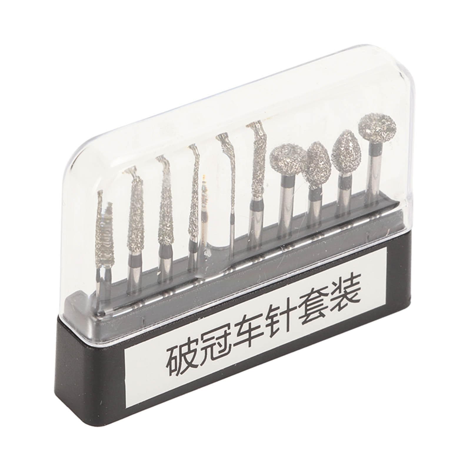 10pcs Dental Polisher Teeth Repair Stainless Steel Black Dental Polishing Bur Drills for