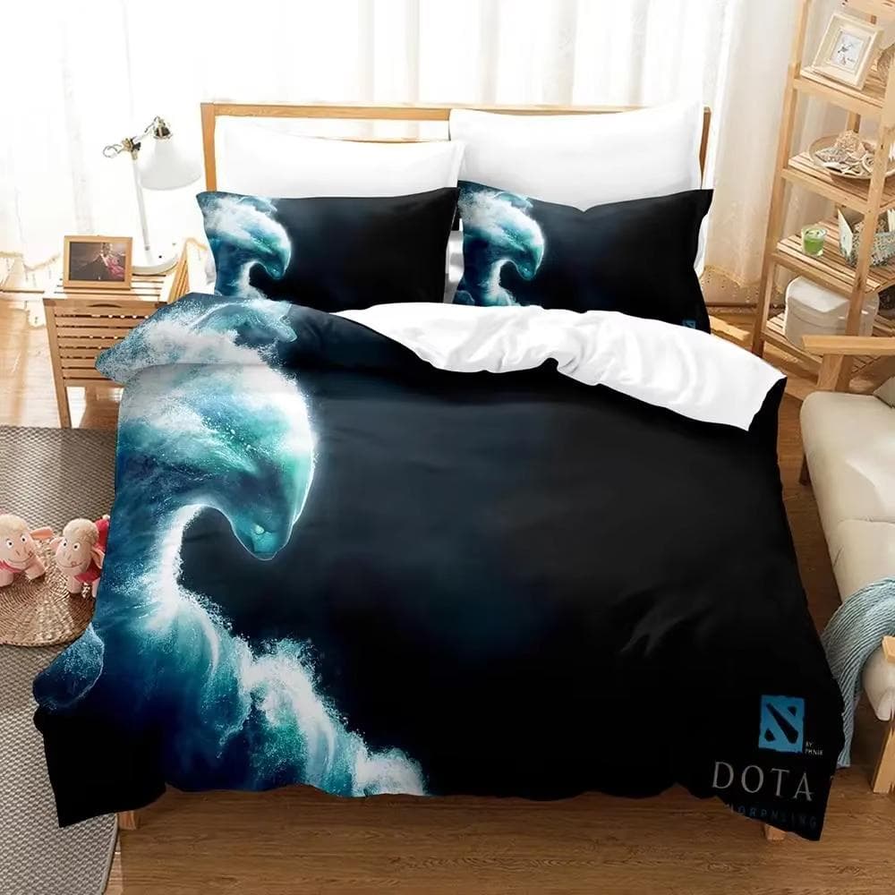 3d Print Game Dota 2 Bedding Set Single Double Queen King Size Duvet cover Anime Bedclothes for Adults Quilt Cover Pillowcase EU King 240x220cm