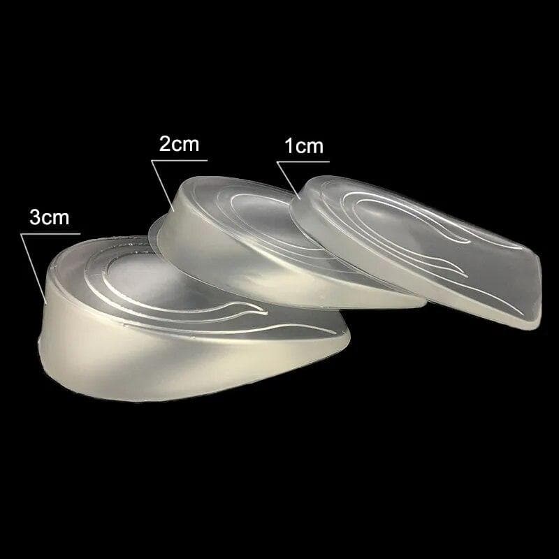 1 Pair Silicone Gel Height Increase Insole Heel Lifting Inserts Shoes Foot Care Elastic Cushion Insert For Women 3cm