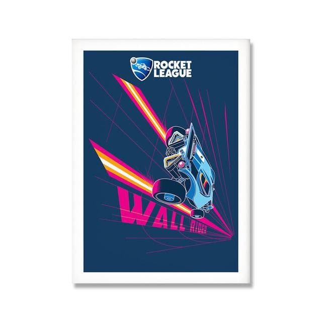 Rocket League Game Poster Room Decor Video Game Neon Car Prints Wall Art Modern Boy Room Living Room Home Decor Canvas Painting 70X100cm No Frame