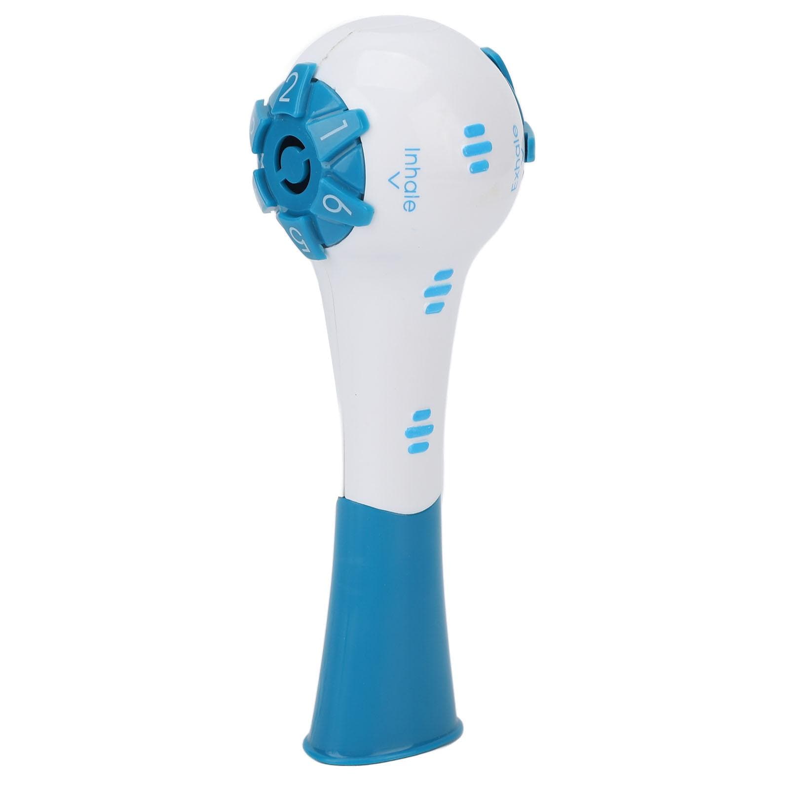 Breathing Exercise Device Portable Lung Trainer Inspiratory Expiratory for Natural Mucus Relief blue