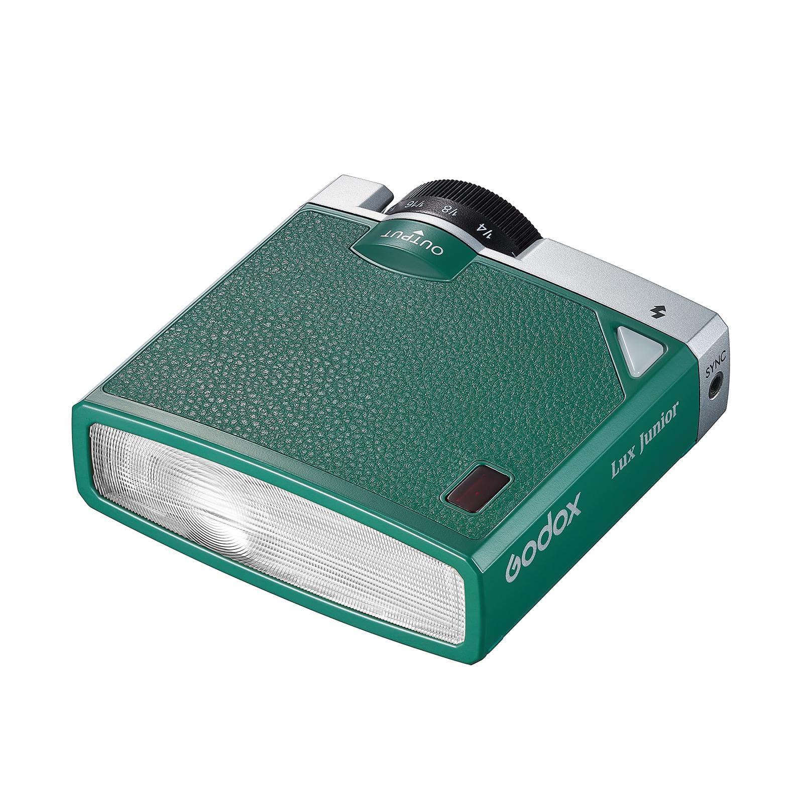 Godox Lux Junior Retro Camera Flash GN12 6000K Color Temperature Auto & Manual Modes 1/1-1/64 Flash green