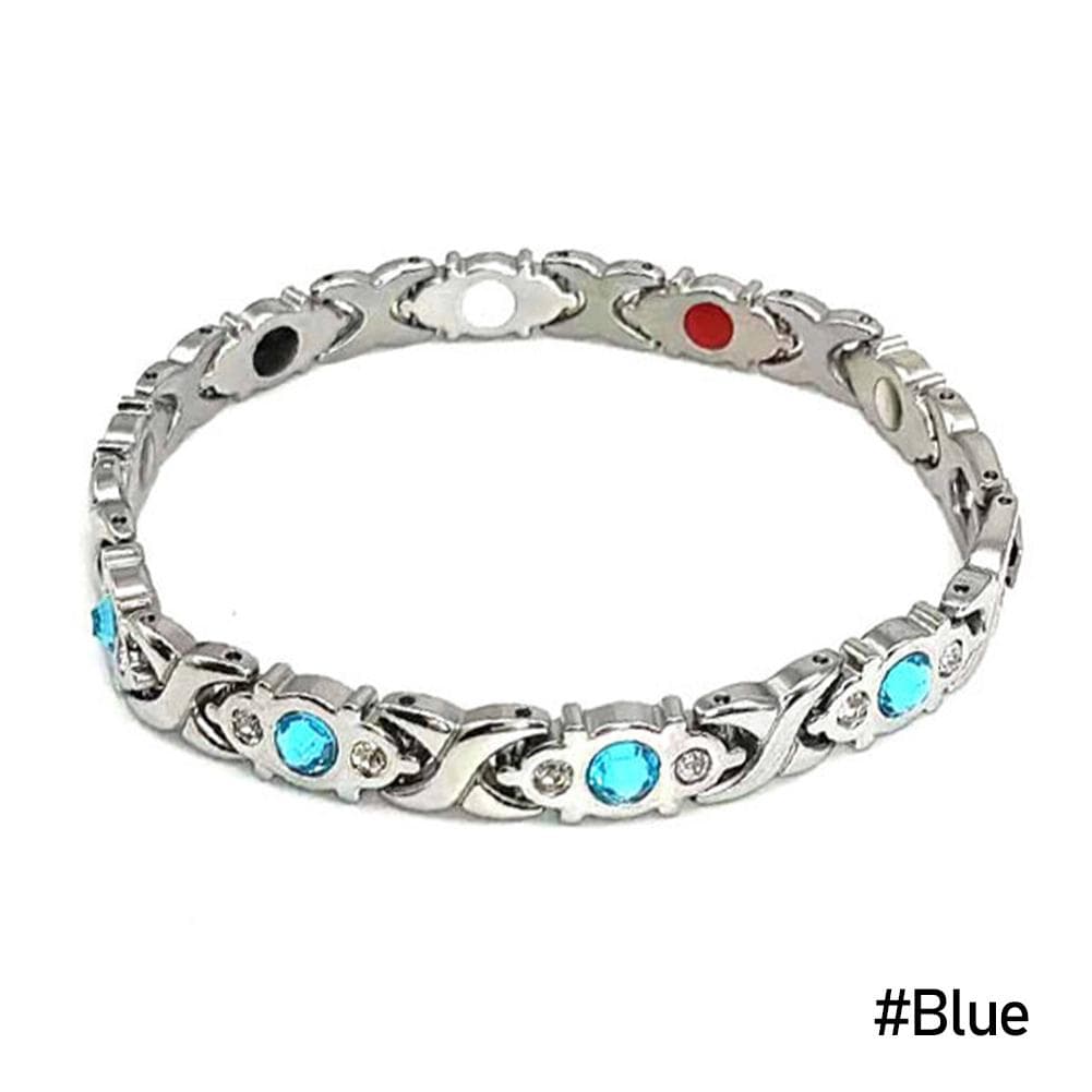 Fashion Removable Energy Magnet Bracelet Magnetic Slimming Bracelet Jewelry Women Accessories blue/silver