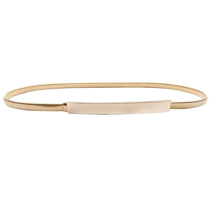 Elastic Gold Chain Belts For Women Waist Silver Waistband Stretch Golden Belt Dress Skirt Decor gold