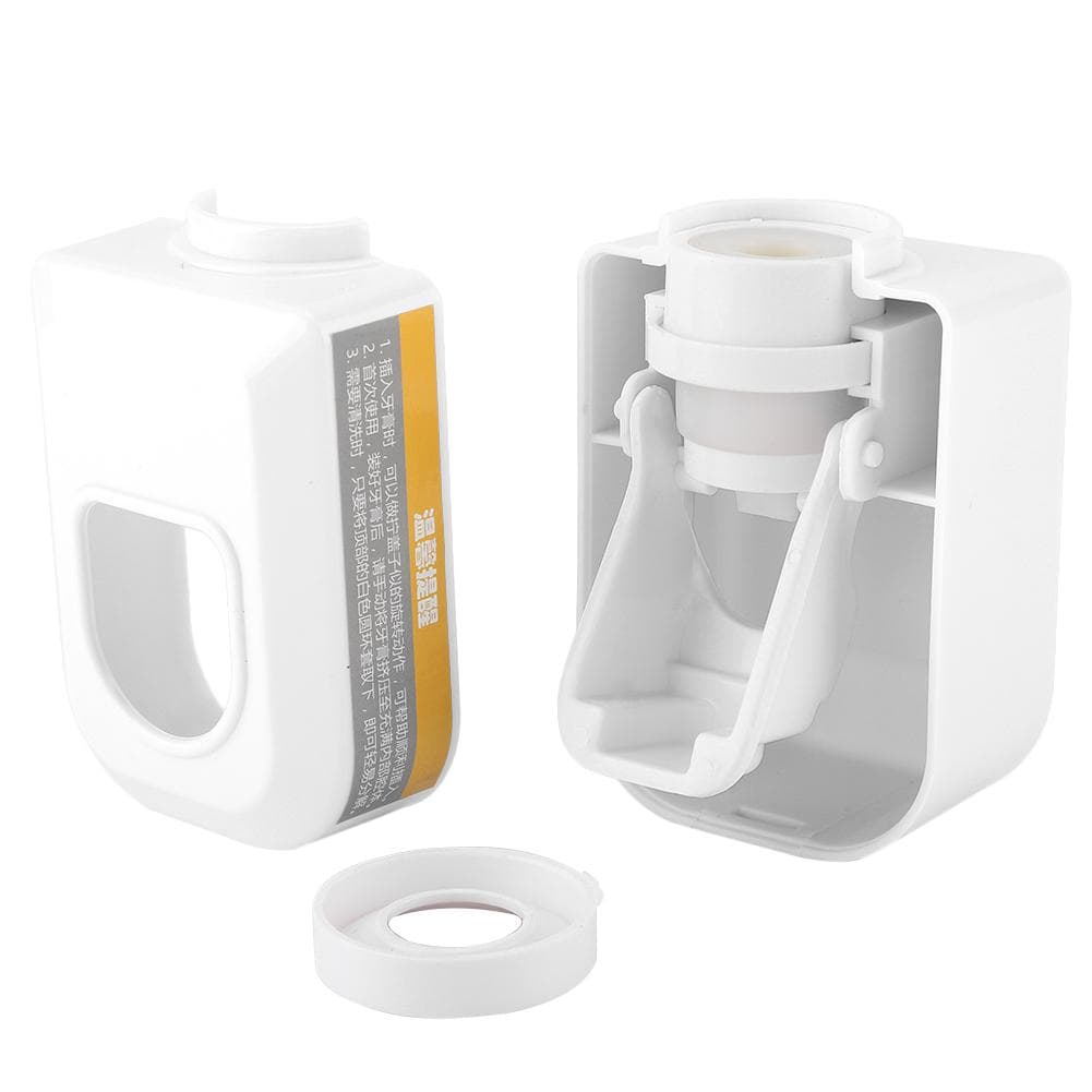 Wall Mounted Toothpaste Dispenser Automatic Squeezer Toothpaste Holder Home Bathroom (White) White