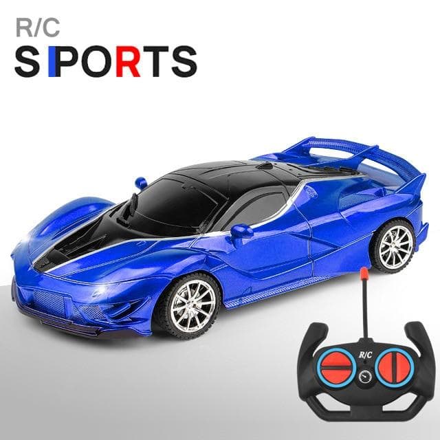 1/18 RC Car LED Light 2.4G Radio Remote Control Sports Cars For Children Racing High Speed Drive Vehicle Drift Boys Girls Toys blue