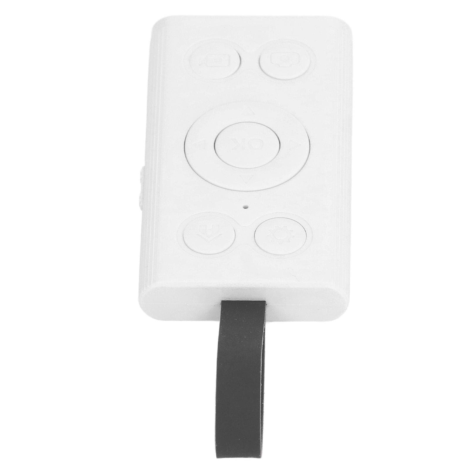 Bluetooth Remote Control 9 Key Camera Selfie Clicker Video Scrolling APP Book Page Turner for Phone white