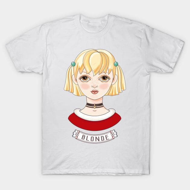 T Shirt Women Blonde Harajuku Print Kawaii Tshirt Summer Short Sleeve Female T-Shirt Top Tee 4XL