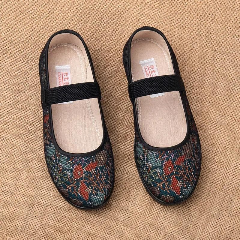 Women's Mesh Flat Casual Shoes Summer Soft Bottom Comfort Grandma Shoes 35