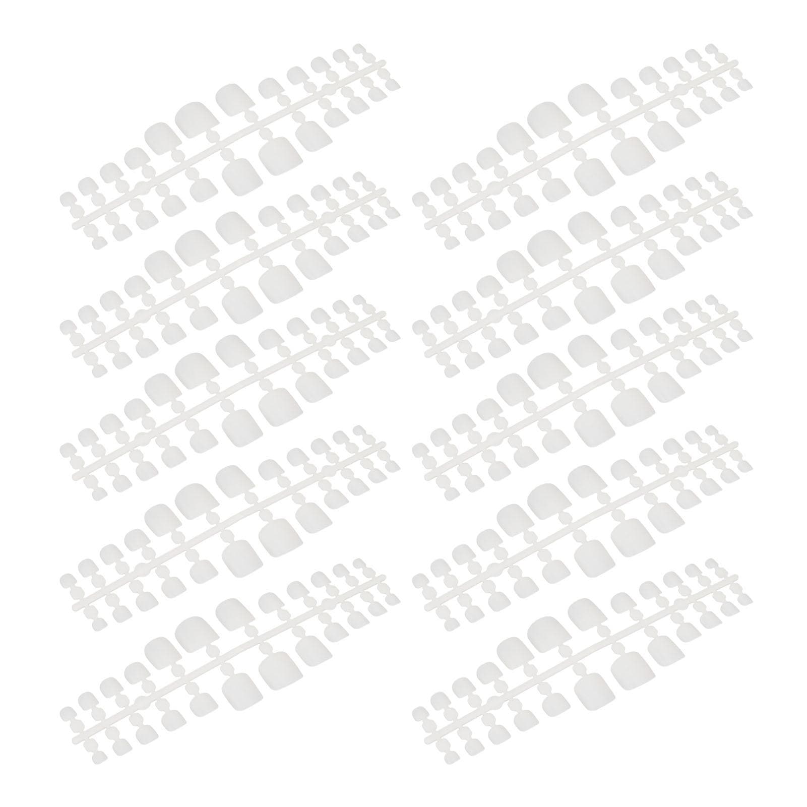 240pcs False Toe Nails Frosted DIY Full Cover Square Short Artificial Toe Nail Kit for Manicure Art natural