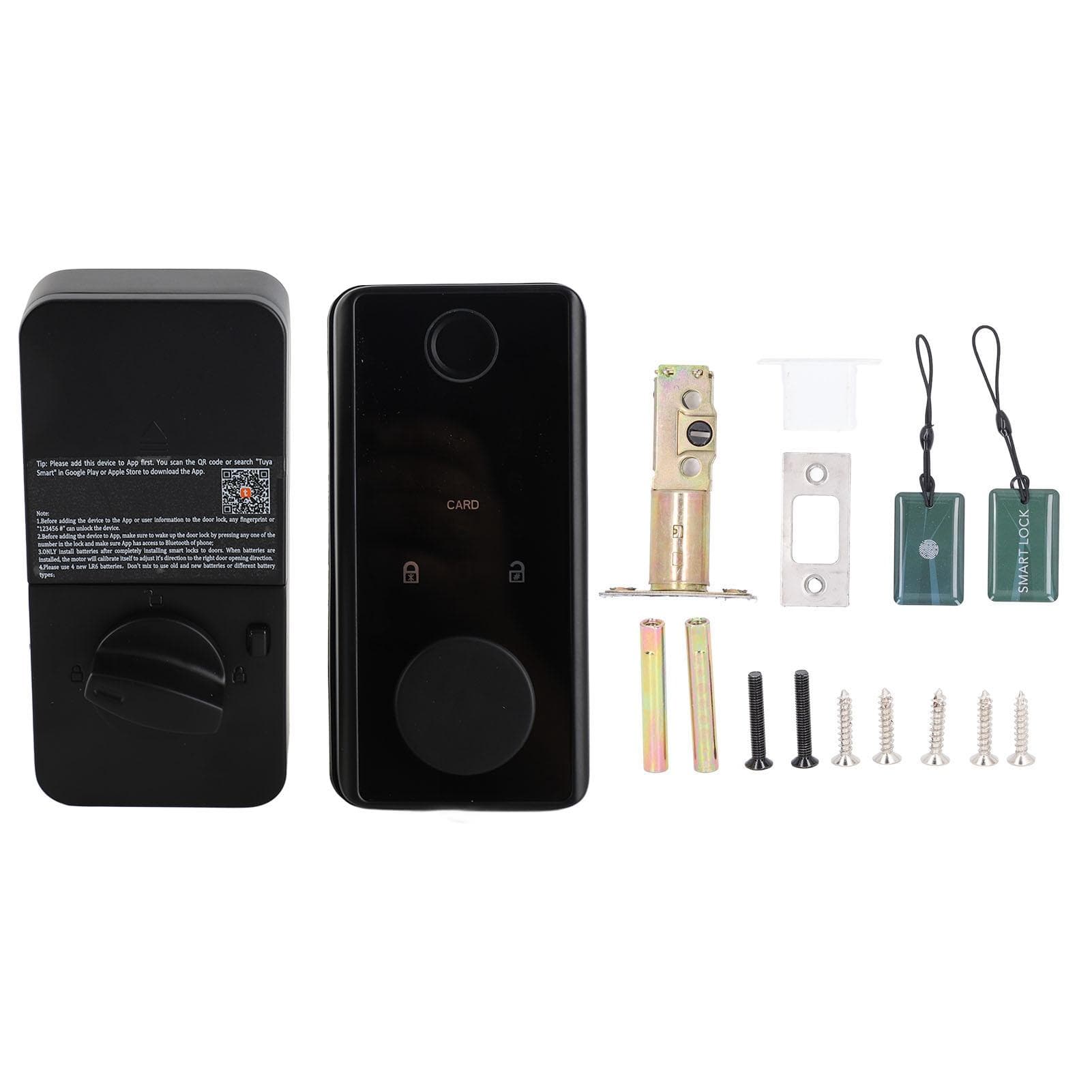 Fingerprint Lock Aluminium Alloy Password Card for Tuya Smart Key Touchscreen Keypad Door Lock for