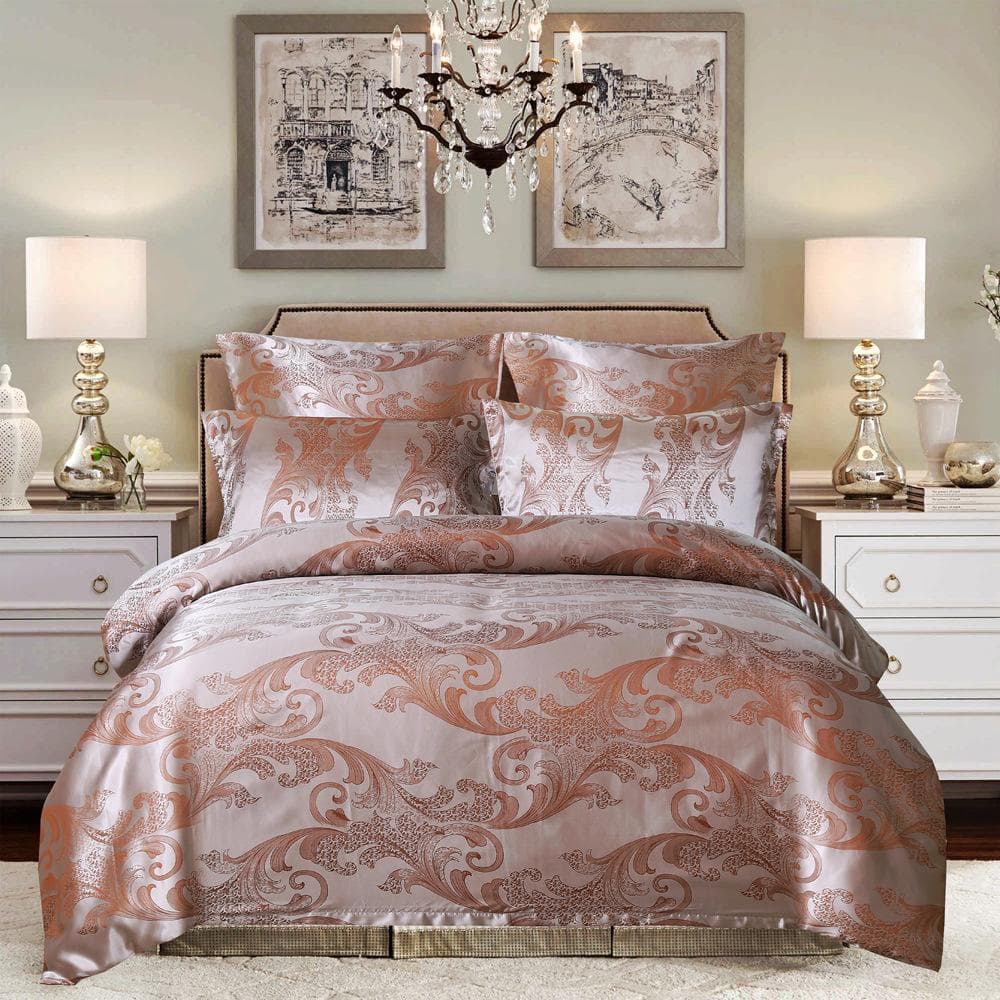 3PCS Home Bedding Set Jacquard Duvet Cover Set Bed Linens Luxurious Bedclothes Single Queen King Size Bed Sets 200*200cm 3pcs