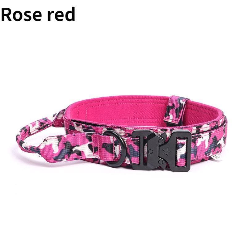 1 PC Military Tactical Dog Collar Medium Large Dog Collar Adjustable Shepherd Medium Large Dog Collar for Walking Training Durable Dog Training Collar M