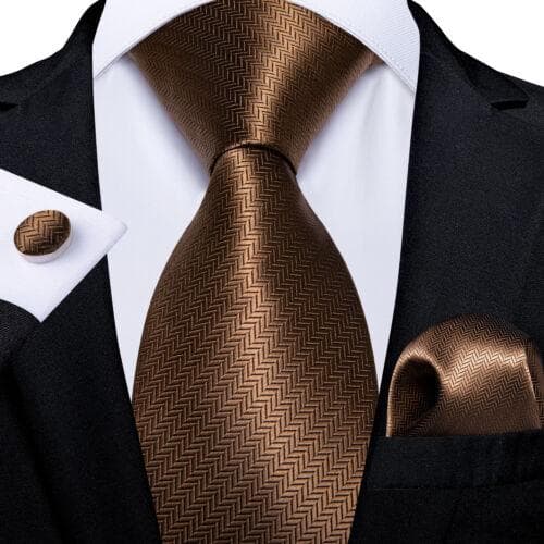 DiBanGu Mens Silk Necktie Set Striped Paisley Solid Tie Pocket Square Cufflinks N-7367