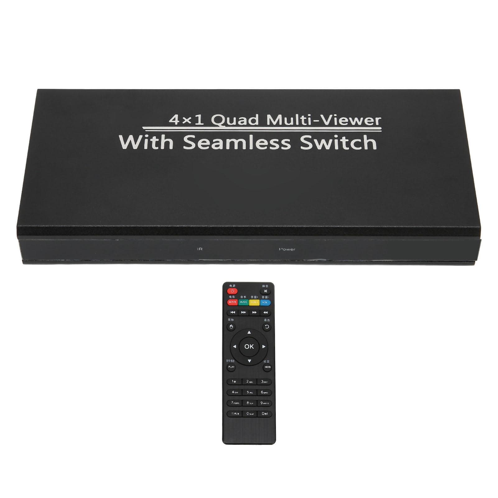 HD Multimedia Interface Video Player 4 Way Output Auto Loop 4K Support U Disk Memory Card Media US Plug