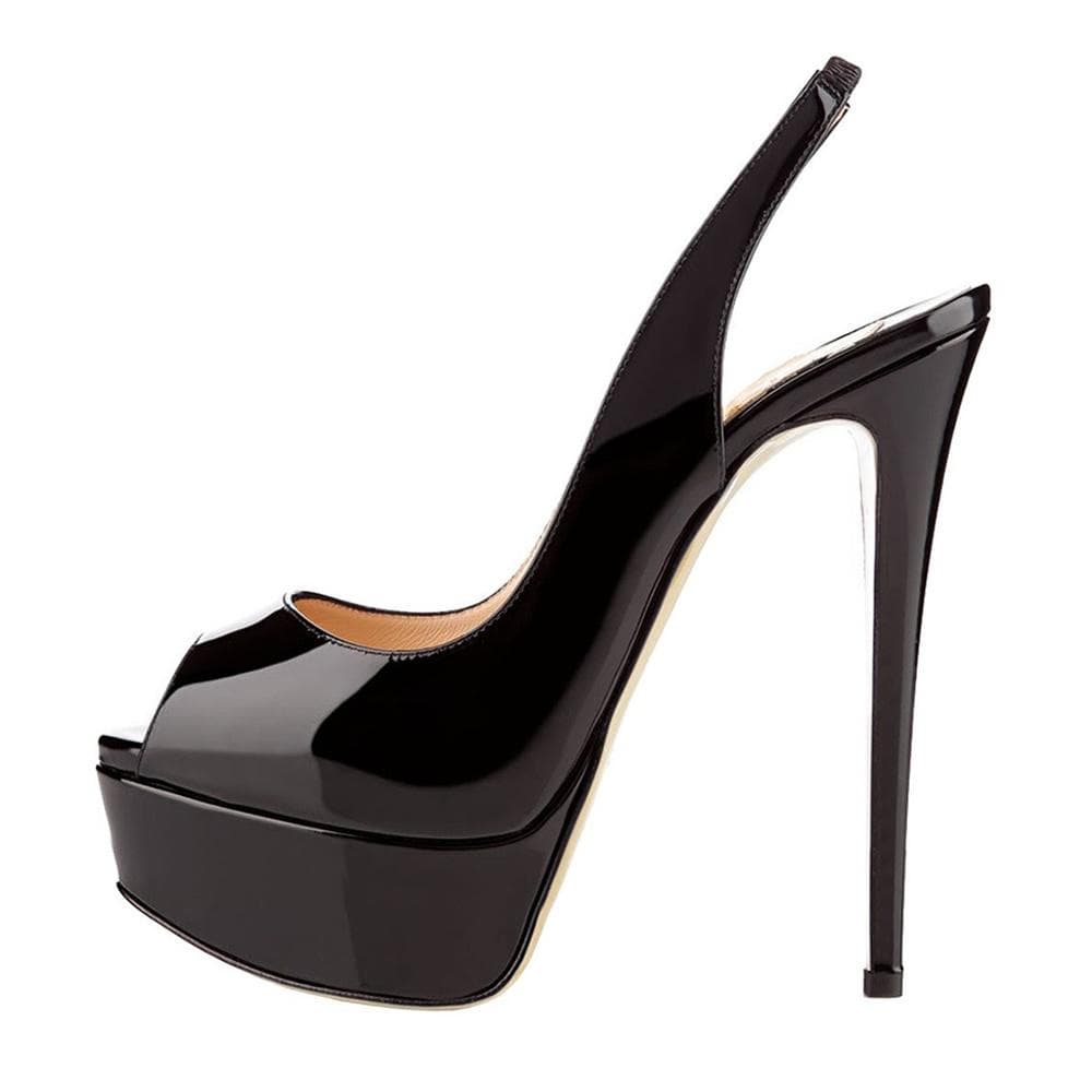 Women Sandals Sexy 14CM Super High Heels Open Toe Platform Sandals Gladiator Party Dress Red Wedding Shoes 39 black
