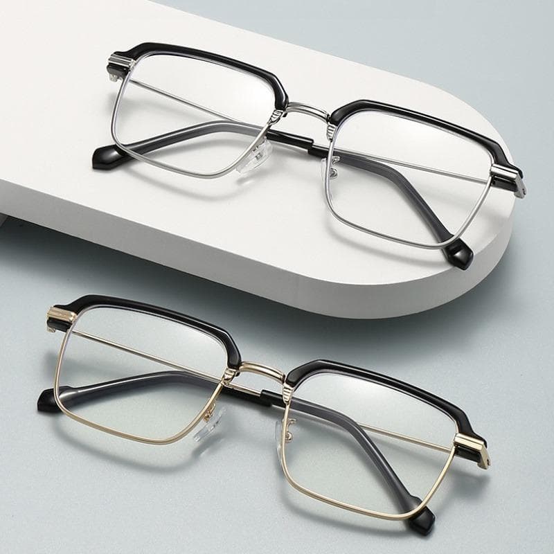 1/2PCS Metal Framed Black Gold Color Changing Glasses Unisex Stylish Sunglasses for Men Women