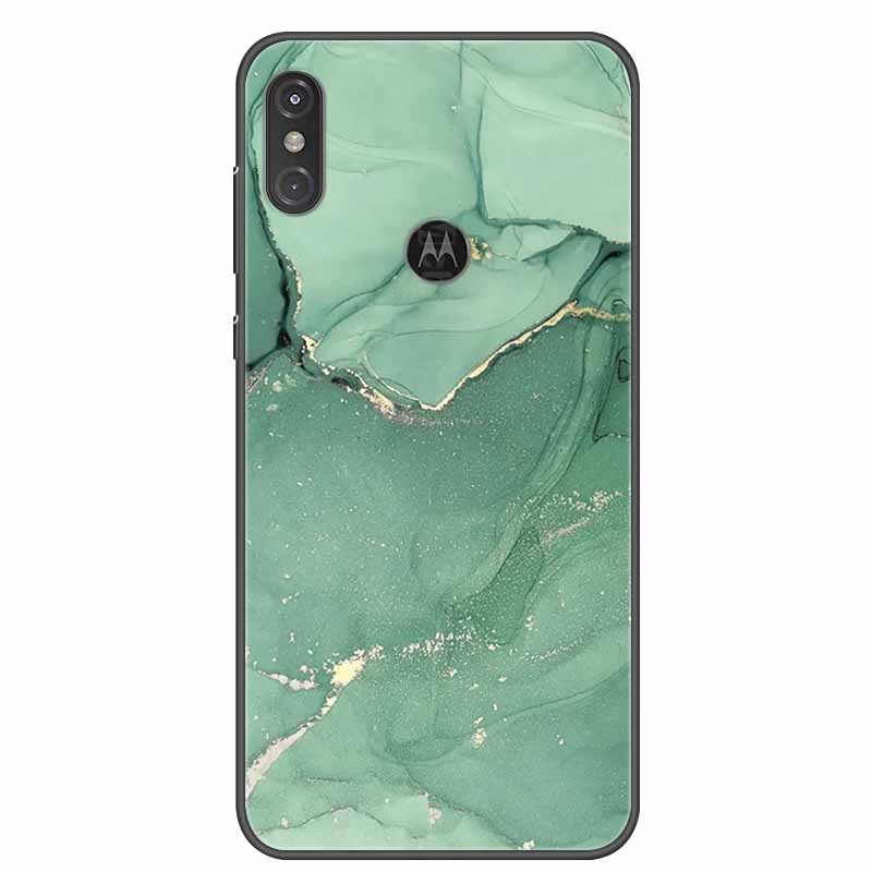 For Moto One Vision Case Luxury Silicone TPU Soft Cover Phone Case For Motorola Moto One Action Macro Shockproof Marble Coque Moto One Action