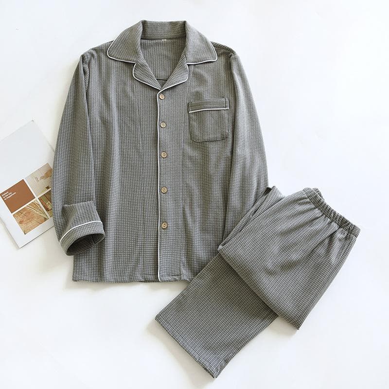 New Autumn and Winter Couple Pajama Set Men's and Women's Long Sleeve Plaid Two Piece German Velvet Warm Home Fur XL