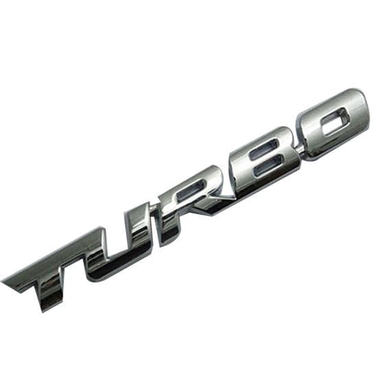 Smart Cool 3D Alloy Metal Letter Turbo Car Motorcycle Emblem Badge Sticker Decal Decor silver