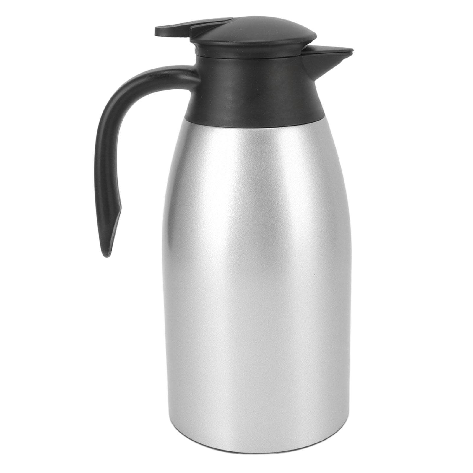 Tea Vacuum Pot 304 Stainless Steel Leakproof Lid 2L Capacity Portable Handle Easy Cleaning Coffee L(for 6.5-9kg) silver