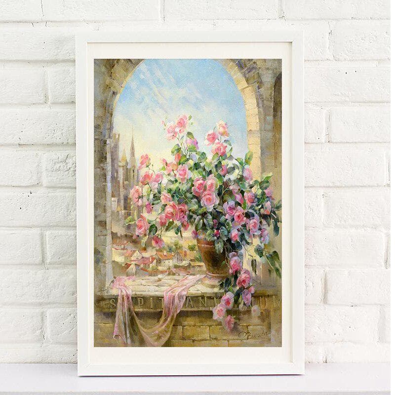 Diamond Painting Cross Stitch Full Diamond Embroidery Phalaenopsis Flower Picture Diamond Life Gift 20X30CM