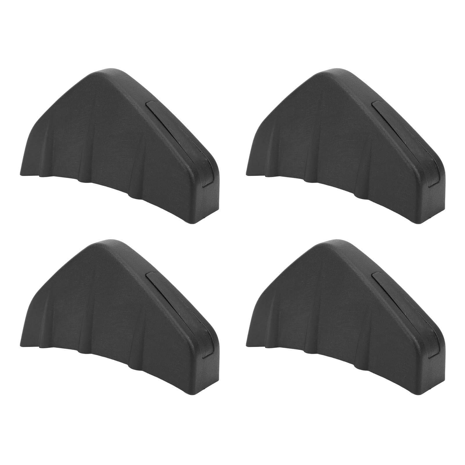 Universal Rear Spoiler Shark Fin Tail Lower Bumper Lip Diffuser Splitter with BuckleBlack black