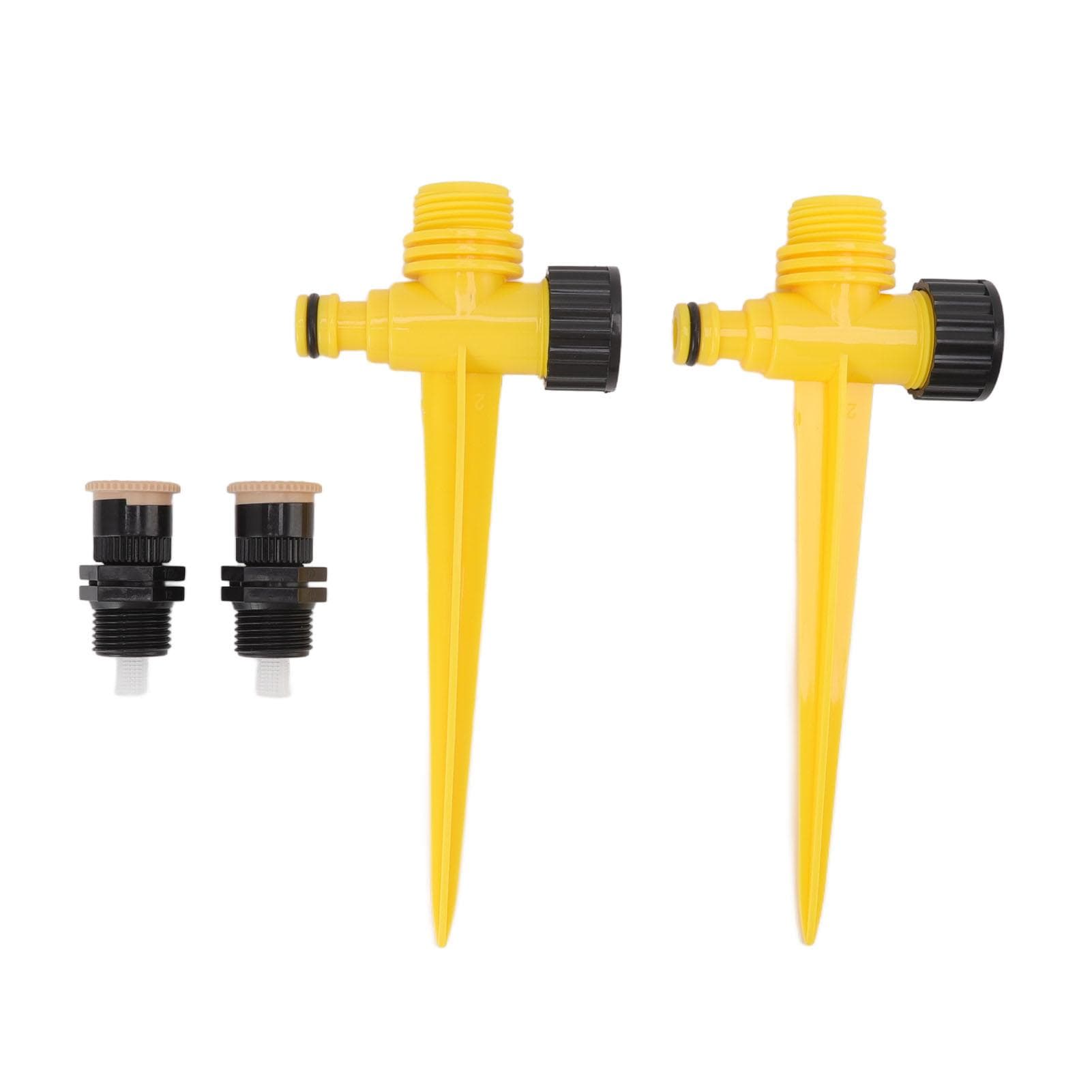 2Set 360 Degree Rotating Garden Yard Sprinkler Ground Plug Type McGonagall Sprinkler Head for Drip
