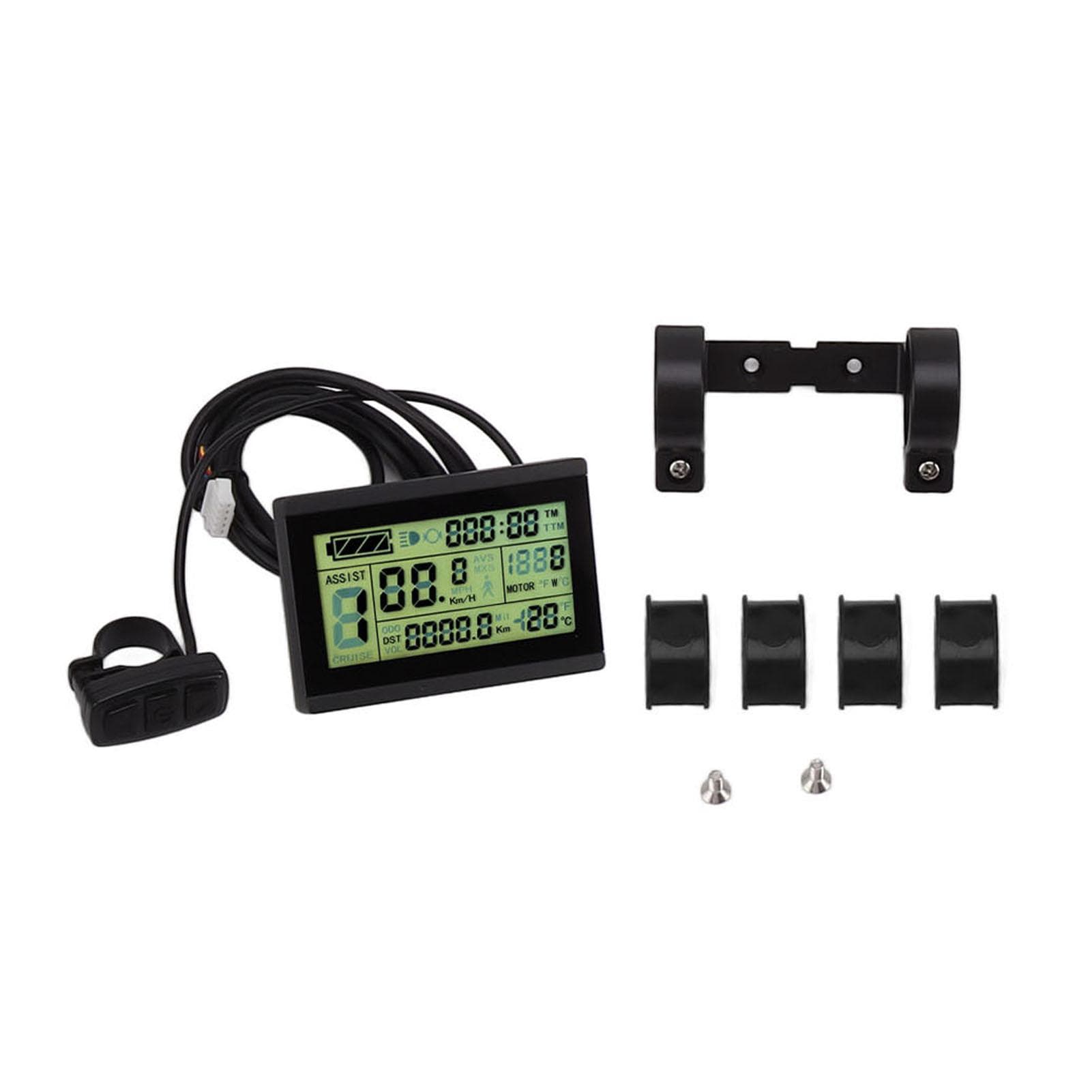 LCD3U Electric Bike LCD Display Meter ABS SM Head Electric Bike Display Screen Control Panel with