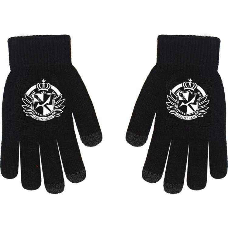 One Piece Luffy Chopper Zoro Nami Anime Online Game Peripheral Gloves Full-finger Black Non-slip Thickening To Keep Warm Average Size