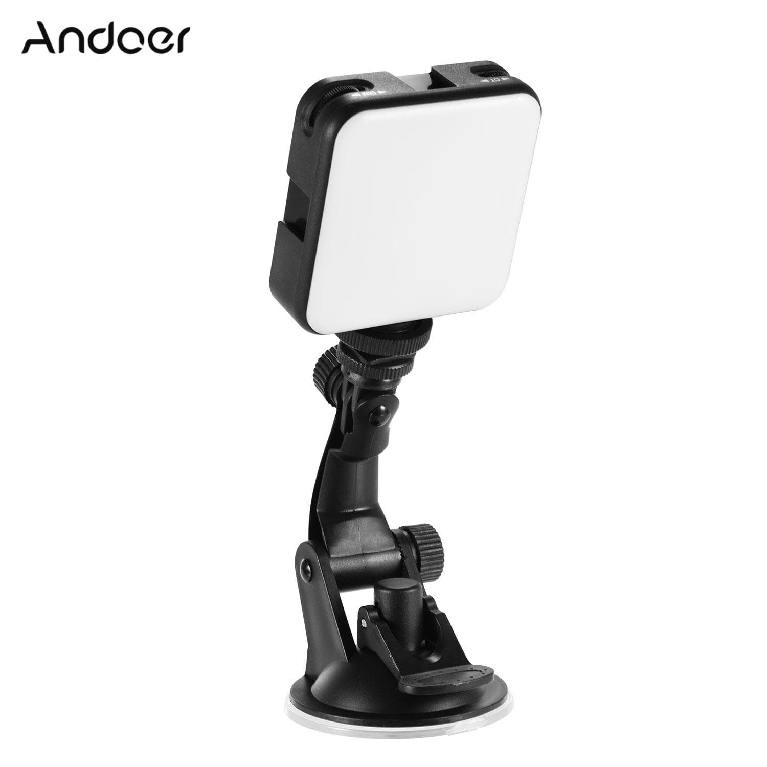 W64 Video Conference Lighting Kit with 6W Mini Bi-color Vlog LED Light 2500K-6500K Dimmable black