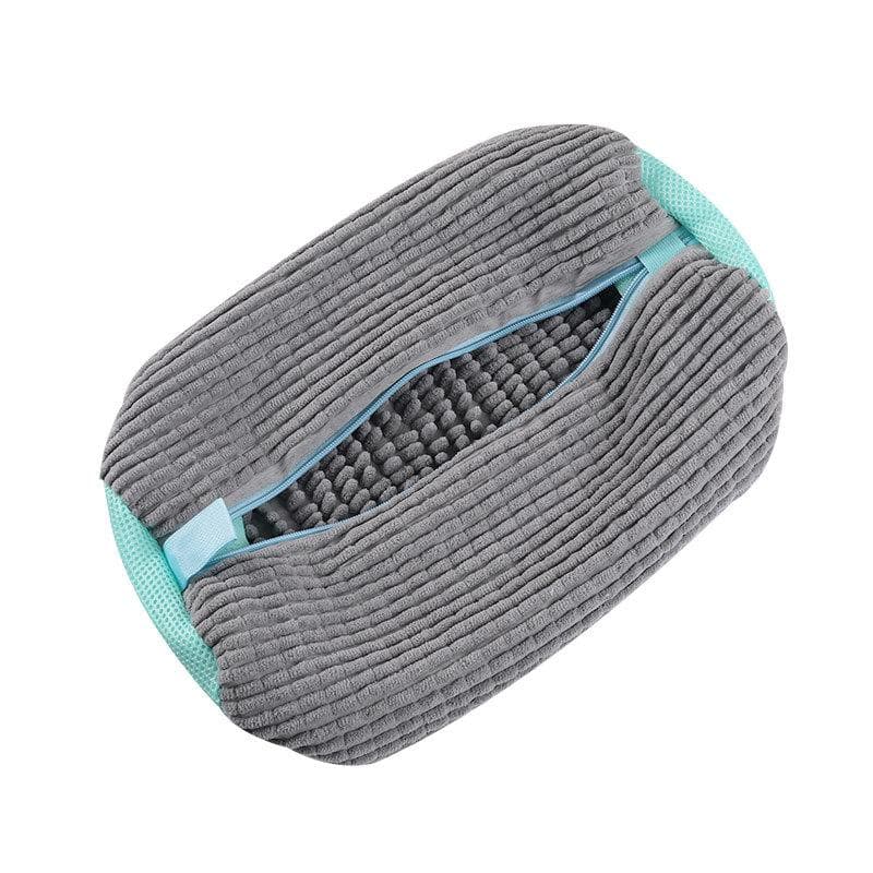 1PC Shoe Washing Bag Reusable Zipper Laundry Bag 360° All-Around Cleaning Sports Shoes Dirt Removal Shoe Cleaning Bag 1PC grey