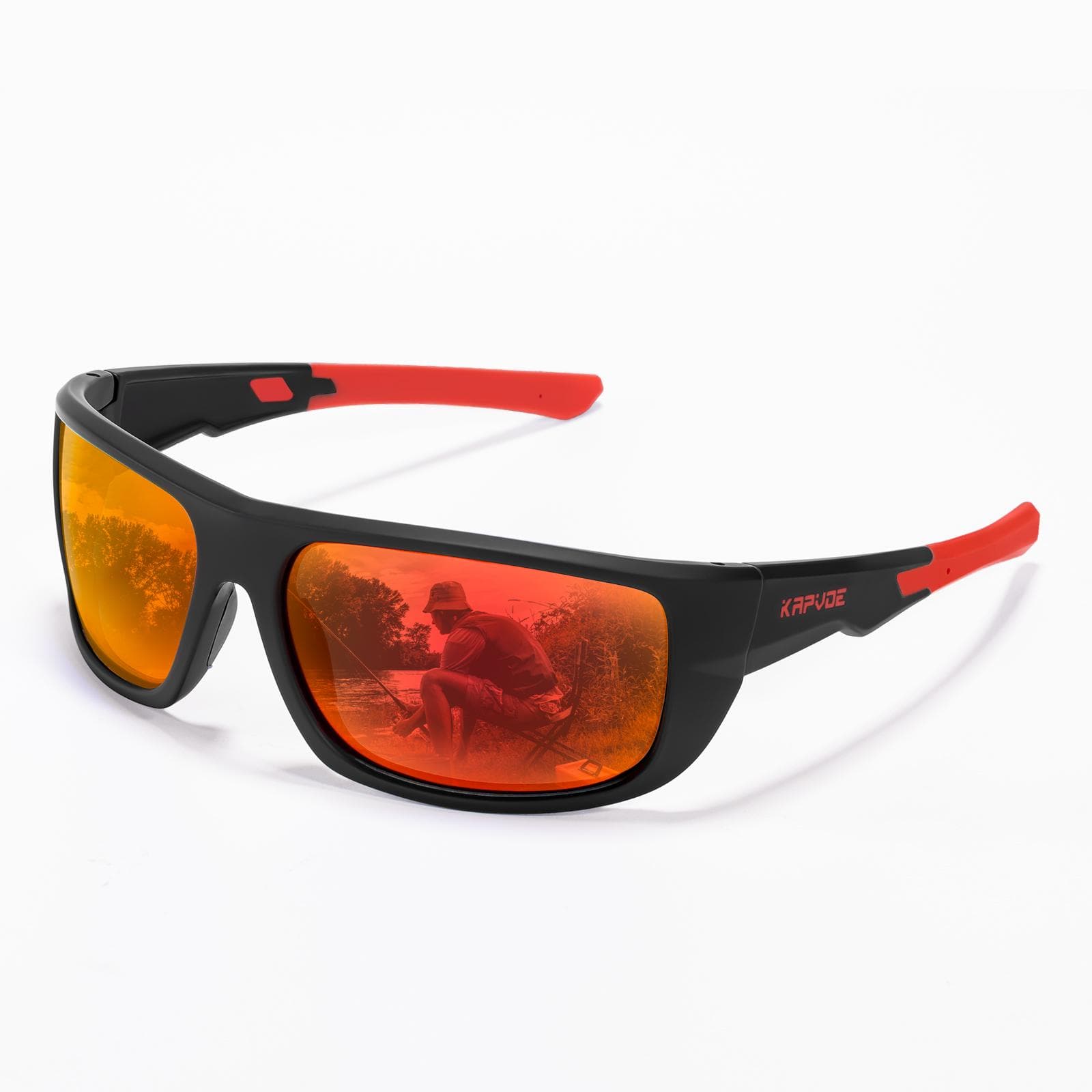 KAPVOE Fishing Cycling Sunglasses UV400 Protection for Men Women MTB Bike Golf Outdoor Sports Polarized