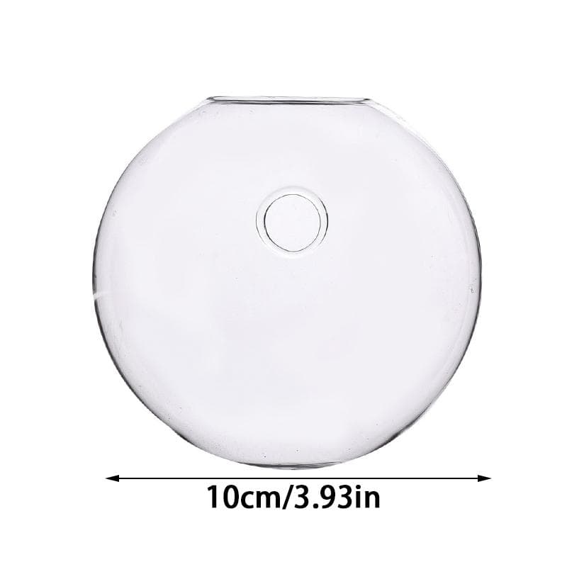 Office Vase Wall Hanging Glass Wall Decoration Hydroponics Semi-Circular 10CM