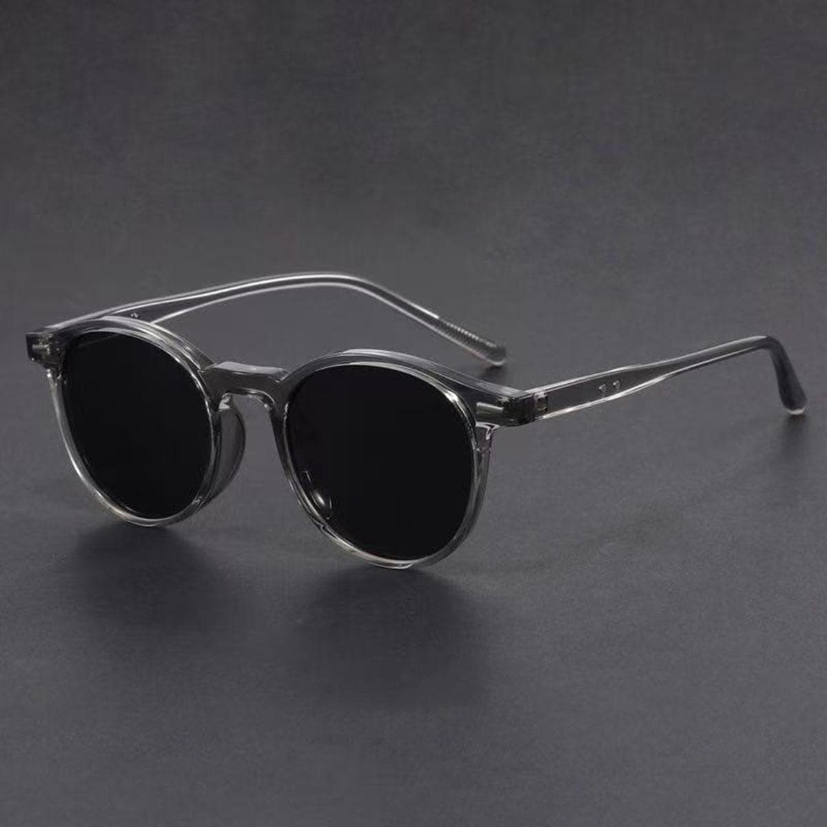 1PC Ultra-light Round Frame UV Sunglasses Retro Fashion for Women and Men