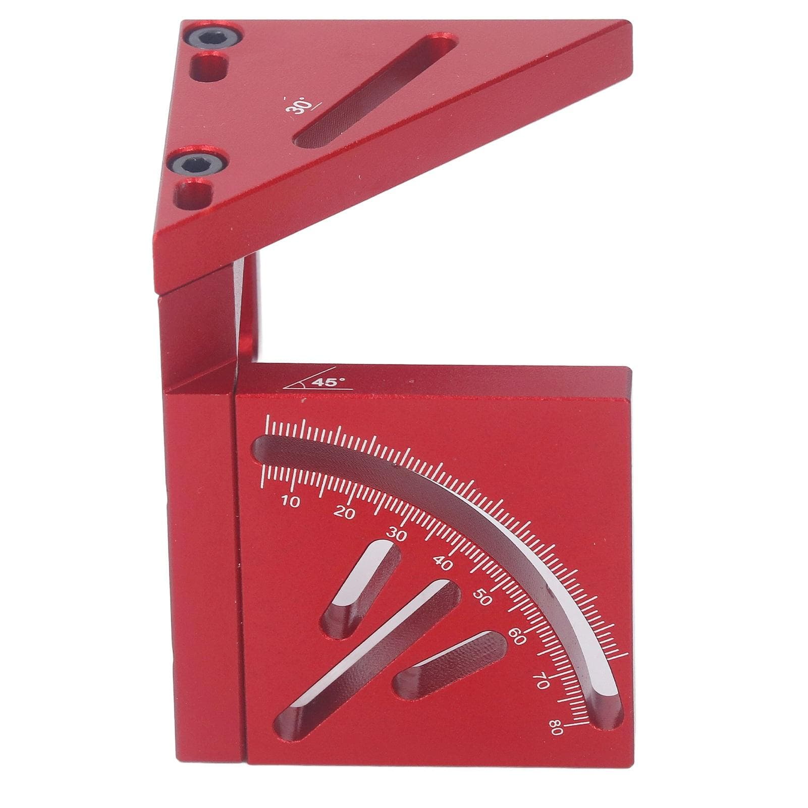 Multi Angle 3D Protractor 45 Degree Marking Ruler Essential Woodworking Line Marker Square Tool for red