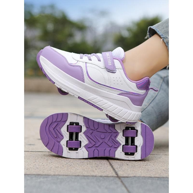 Children's Roller Shoes Boys Four-wheeled Girls Sports Roller Skating Walking Wheel Shoes Deformed Roller Shoes 35