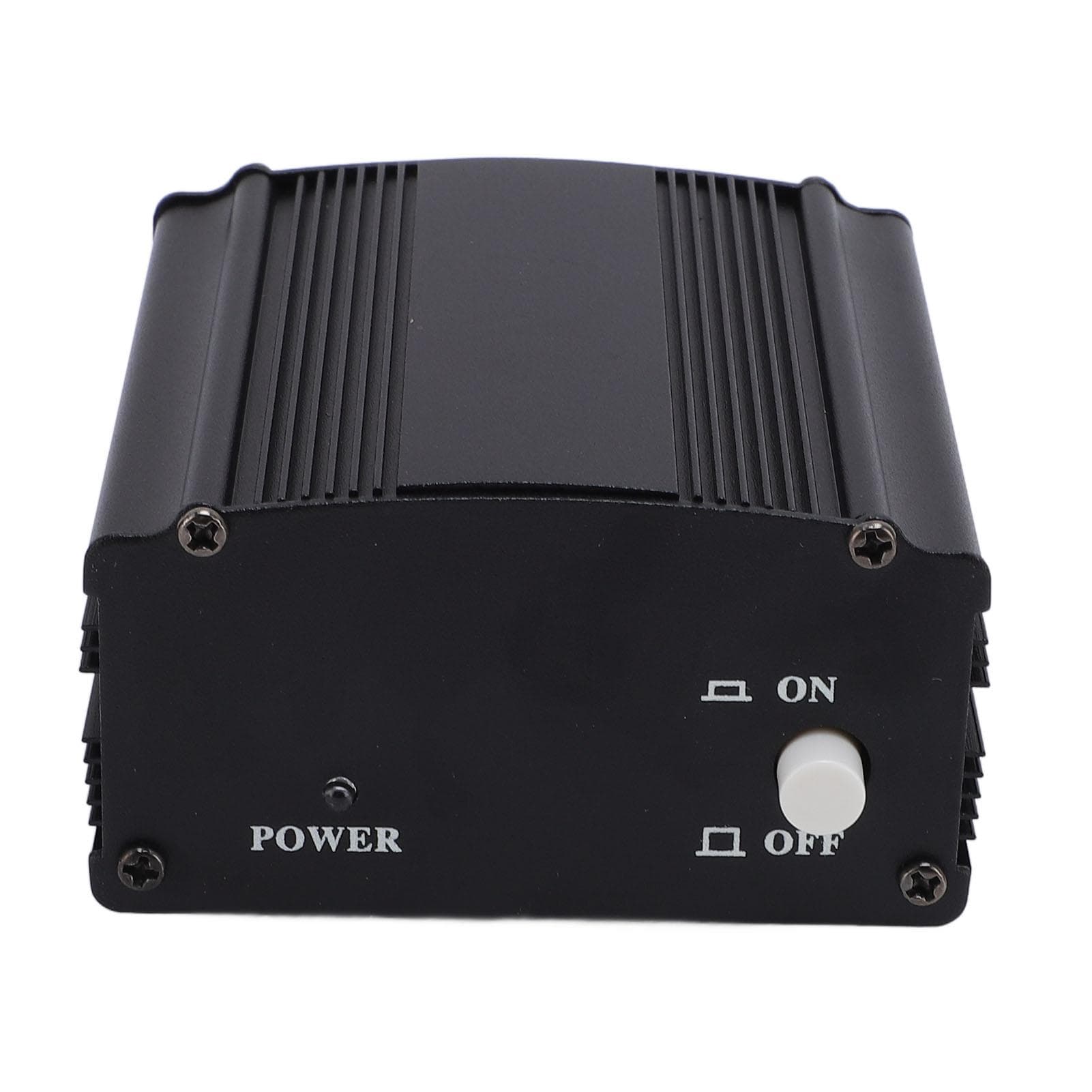 48V Phantom Power Supply with Adapter Aluminum Alloy Condenser Microphone Phantom Power Supply Box EU Plug