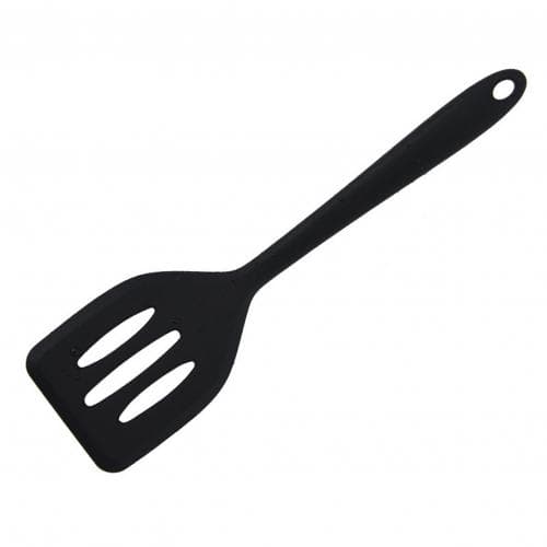Silicone Slotted Turner Kitchen Cooking Tools Non-Stick Cooking Spatula Pancakes Frying Pan Shovel Silicone Cooking Utensils black