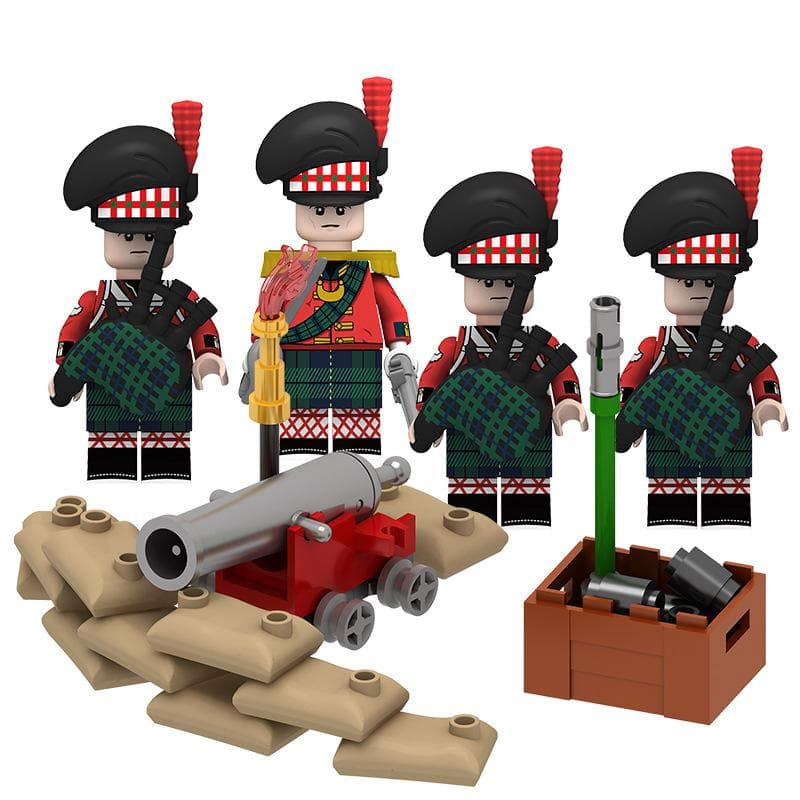 Napoleon British Medieval Naval Artillery Trenches Small Scene Building Blocks Toy