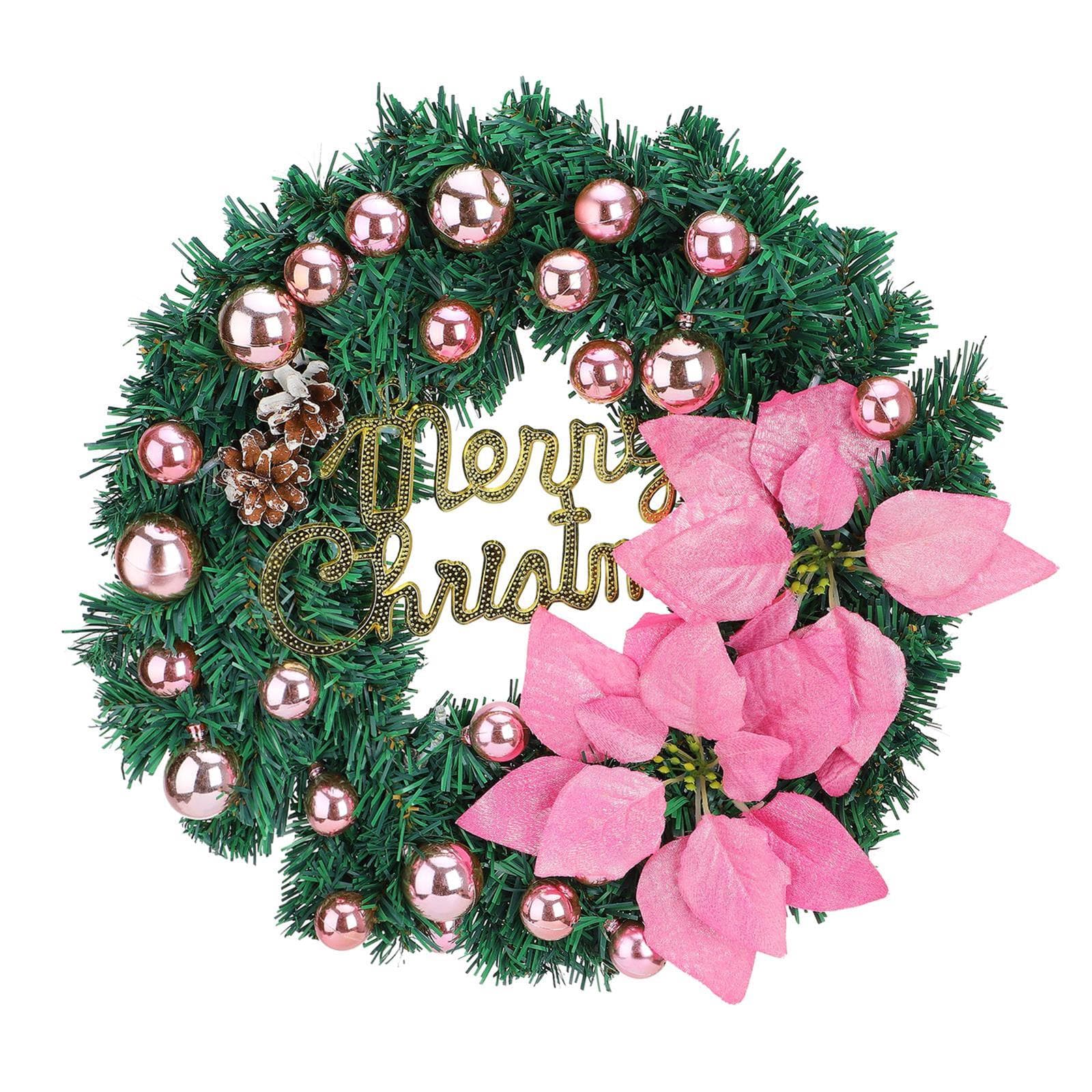 LED Christmas Wreath PVC 40cm Outdoor Christmas Wreath Decoration