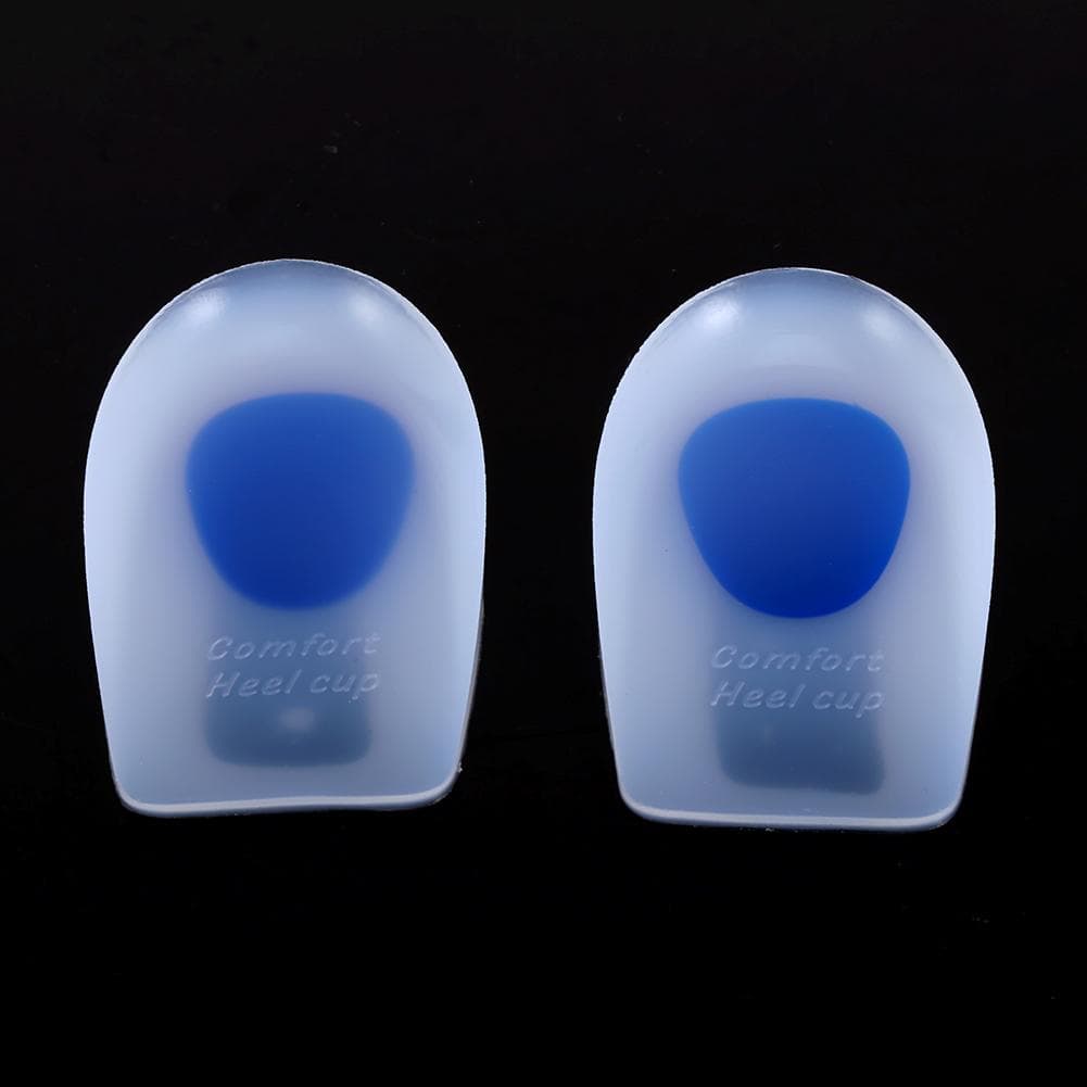 1 Pair Silicone Heel Cup Shock Cushion Insole Heel Support Insoles Pads(L)