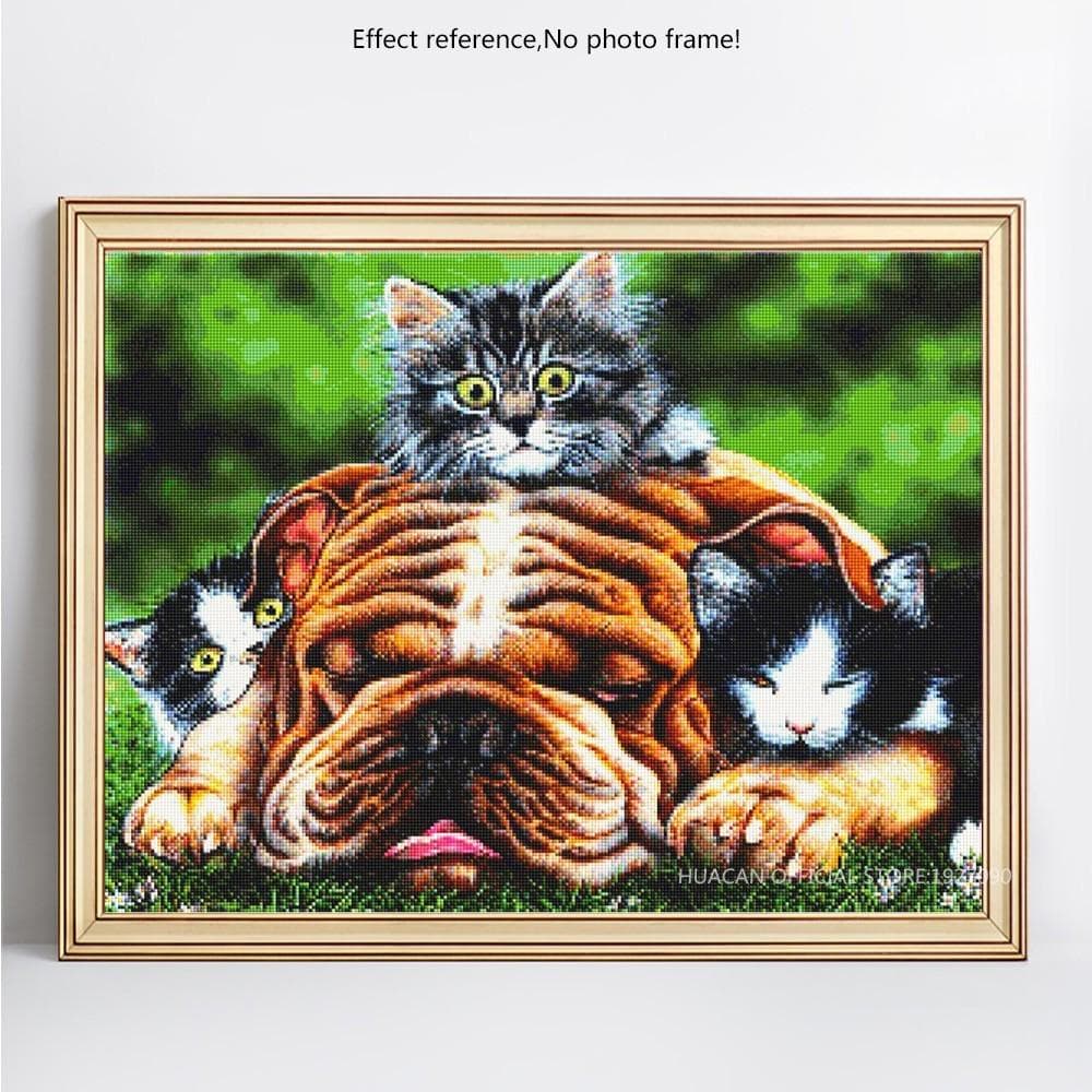 5D Diamond Painting Animal Cat Full Round Rhinestone Picture Embroidery Sale Diamond 20X30